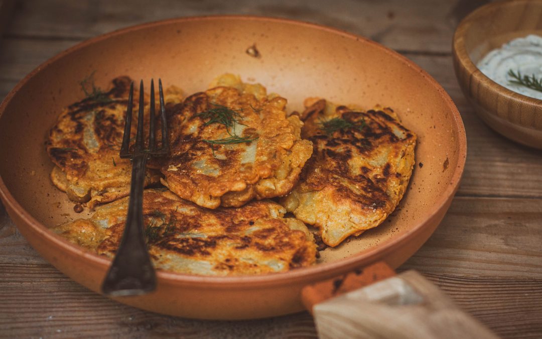 Wegańskie placki ziemniaczane hash brown