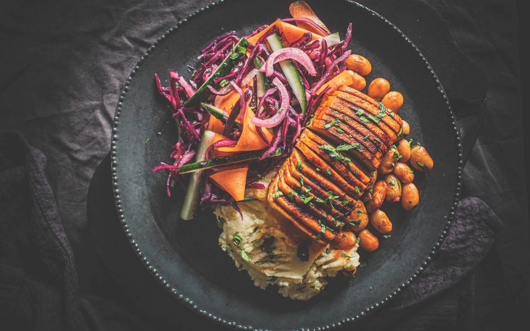 Tofu hasselback